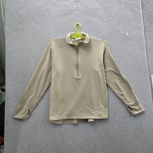 Army Men Sweatshirt L Beige Quarter Zip Polartec Micro Grid Cold Weather Gen 3